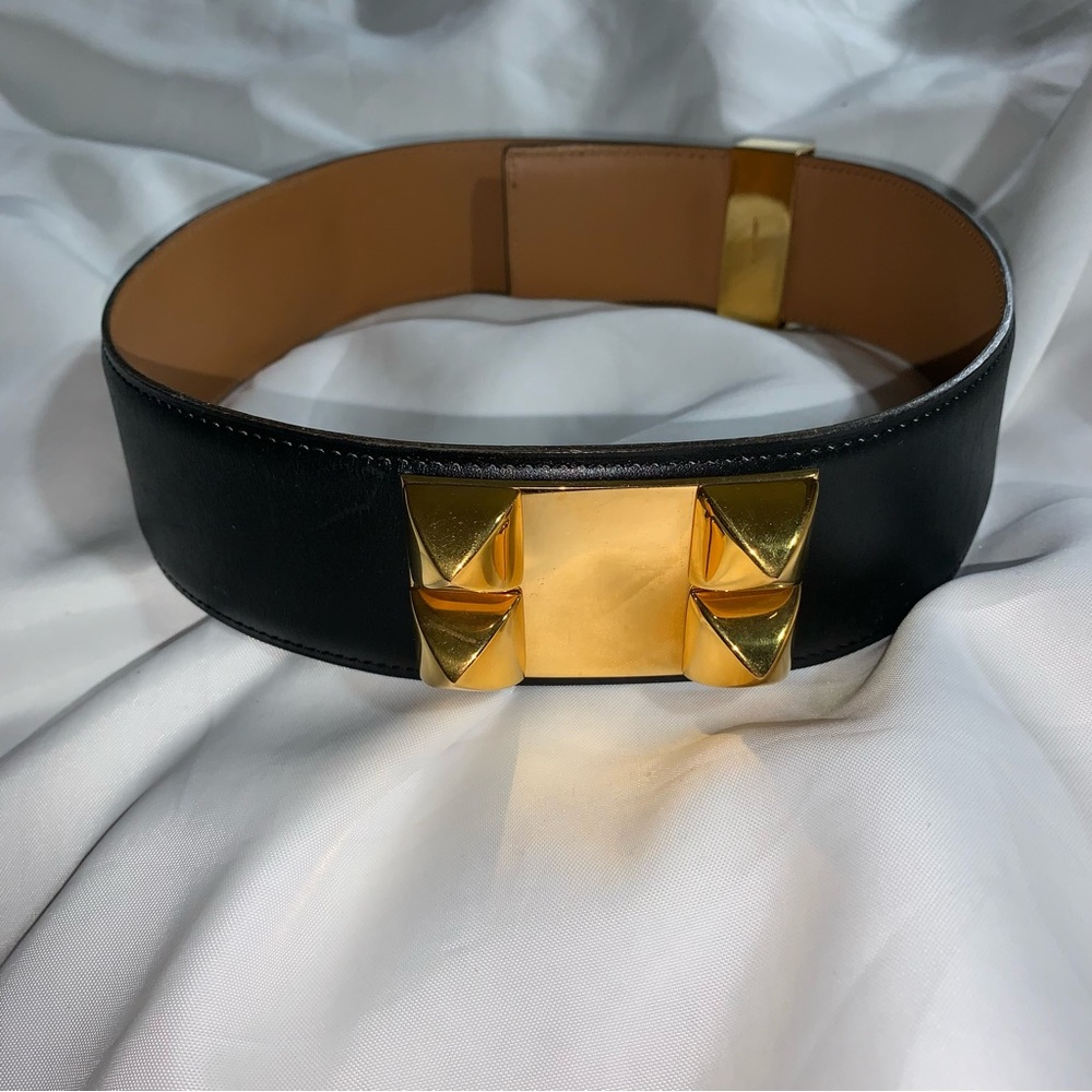 👋🏾SOLD👋🏾 Hermès COLLIER DE CHIEN calfskin belt - Picture 6 of 12